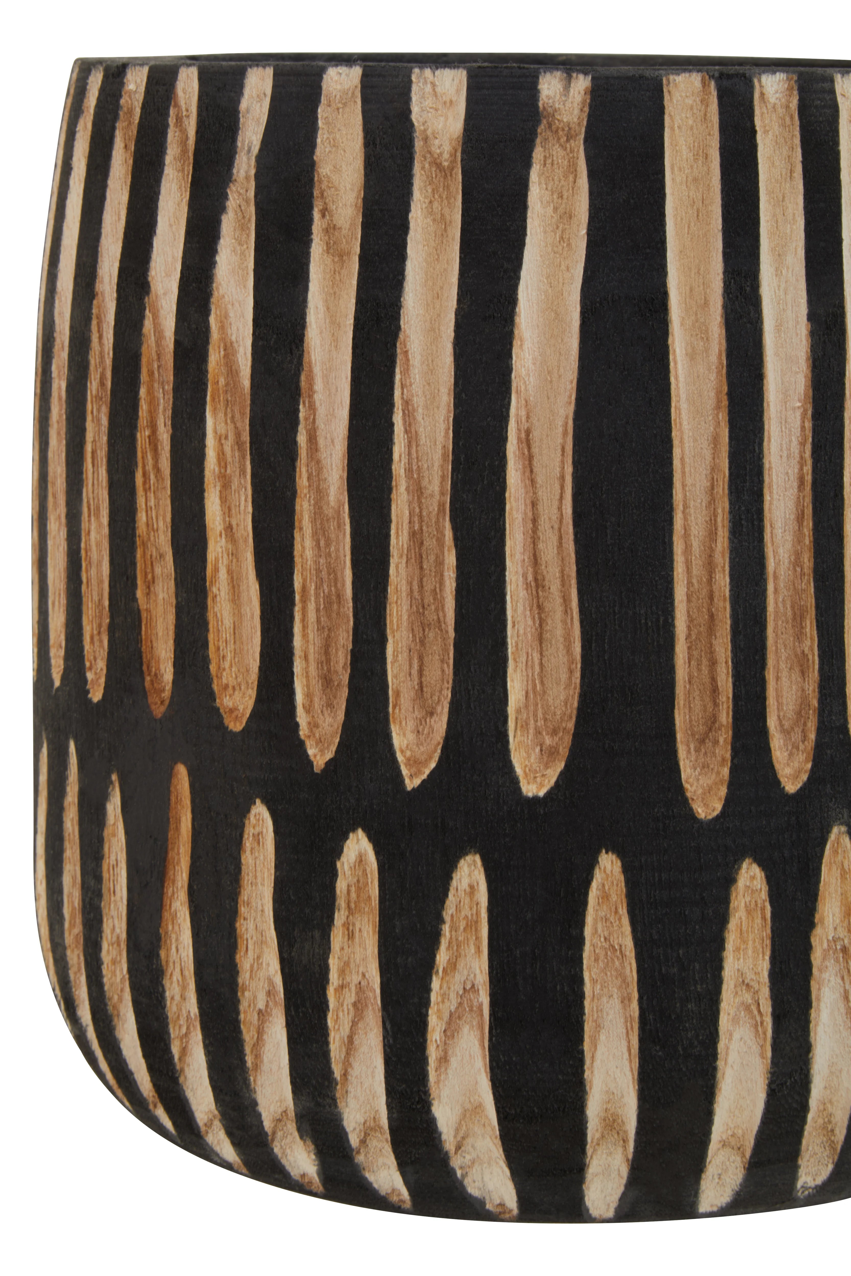 Harmony Engraved Natural & Black Planter | Small